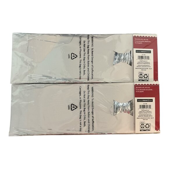 Holiday Time & Holiday Style Tinsel Icicles – 5 Packs of 1000 Strands Each Silve - Picture 2 of 3